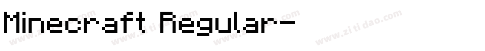 Minecraft Regular字体转换